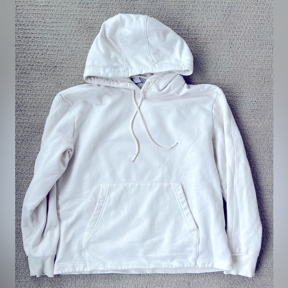 White Athleta Hoodie with Front Pocket